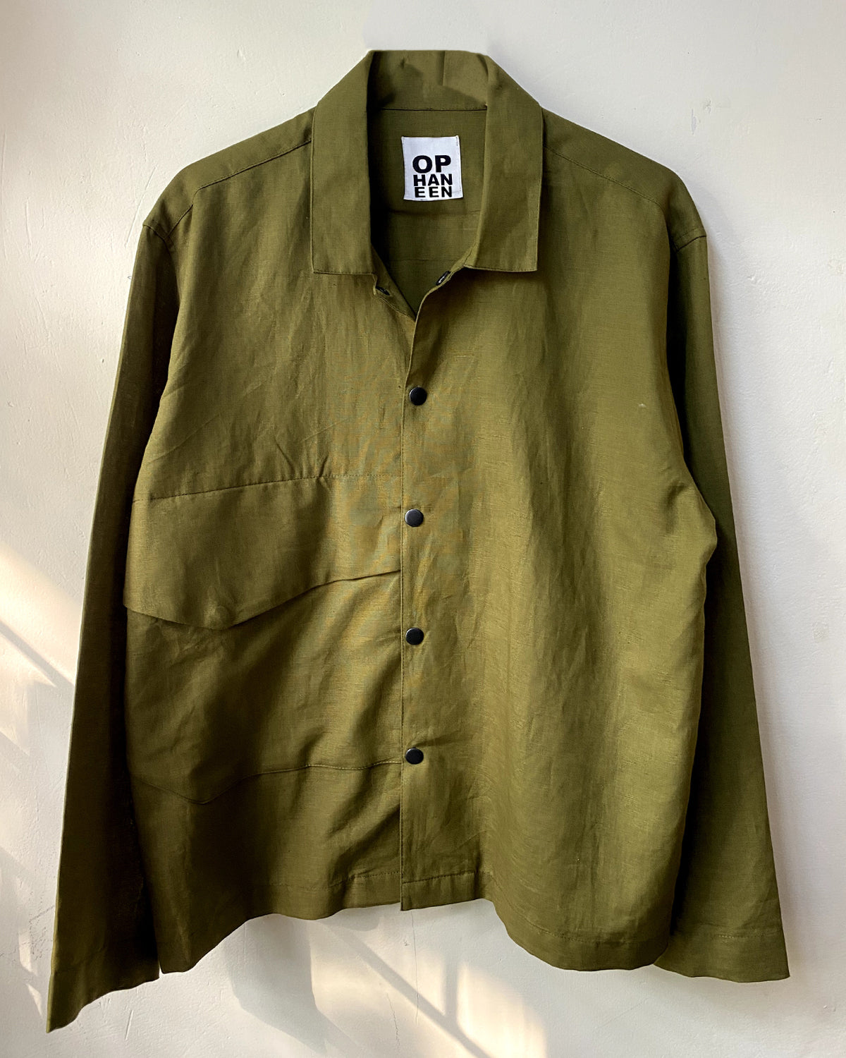 Olive linen shirt