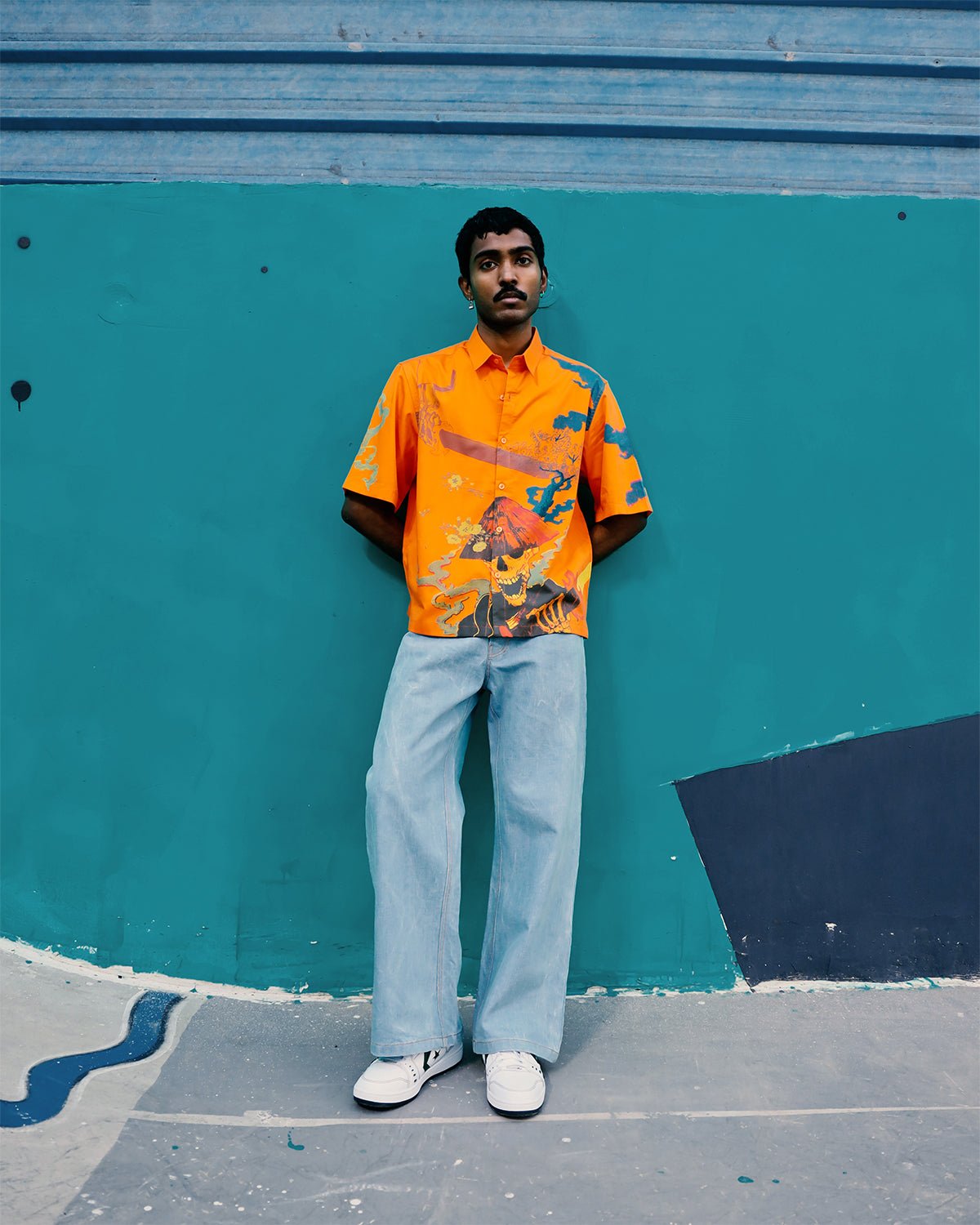 Graphic printed shirt - Orange