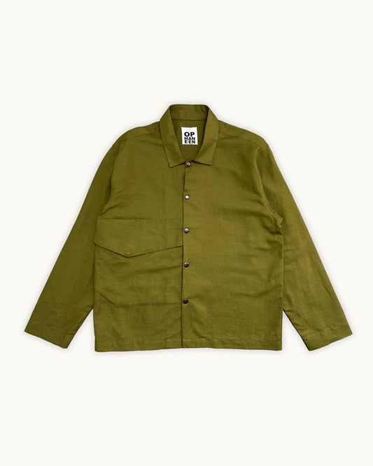 Olive linen shirt